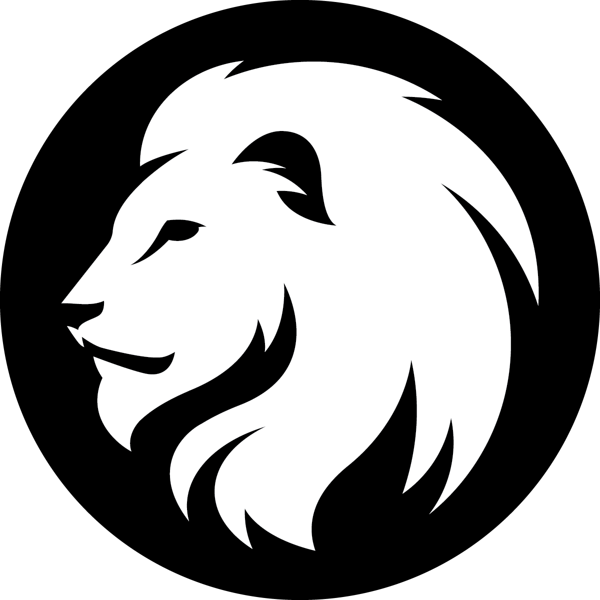 狮子头一色背和白色的标志.