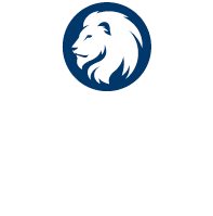 单位标志一种颜色与狮子在中心为深色背景的例子.